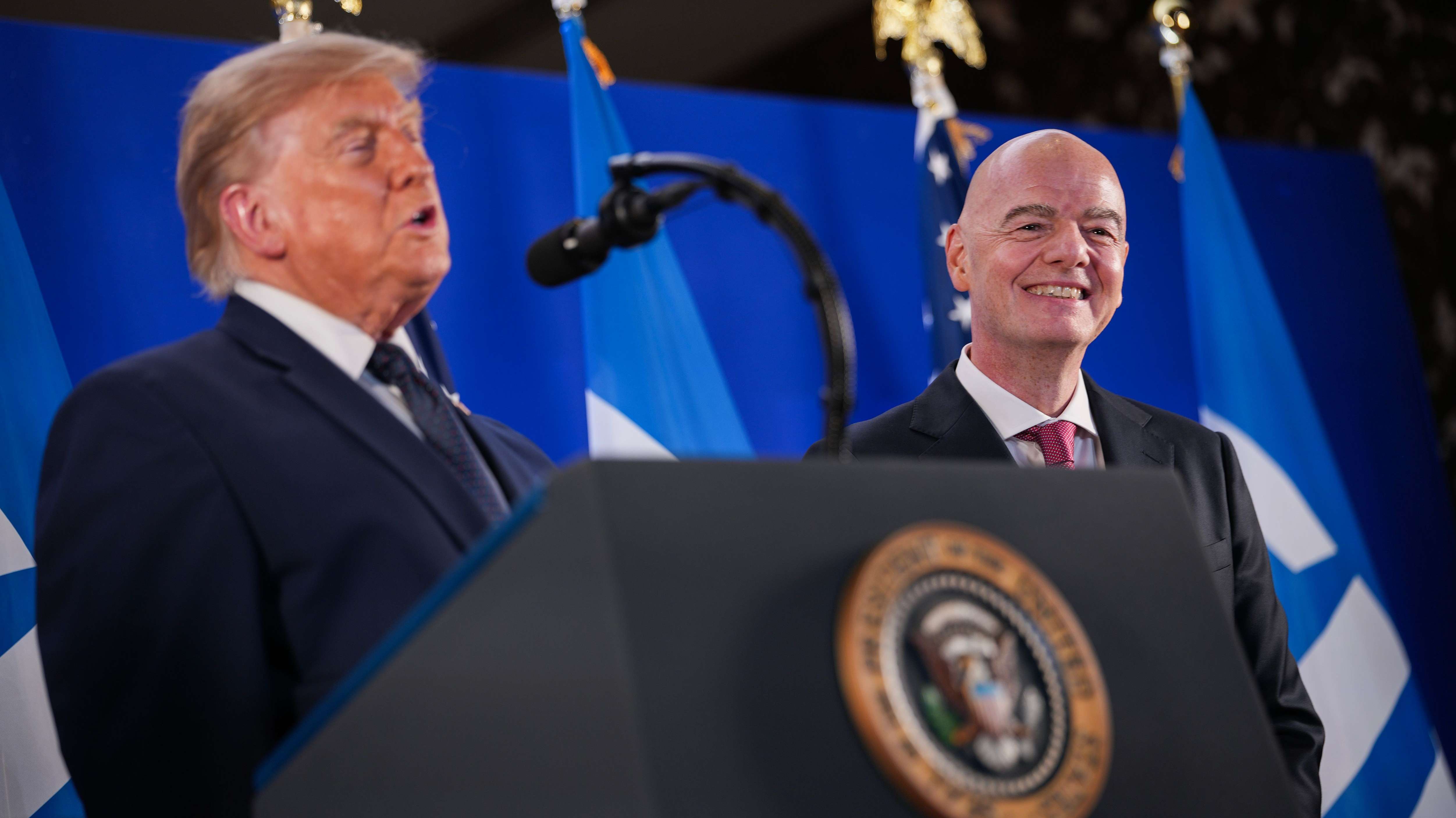 President Trump Attends a FIFA Reception In New York
