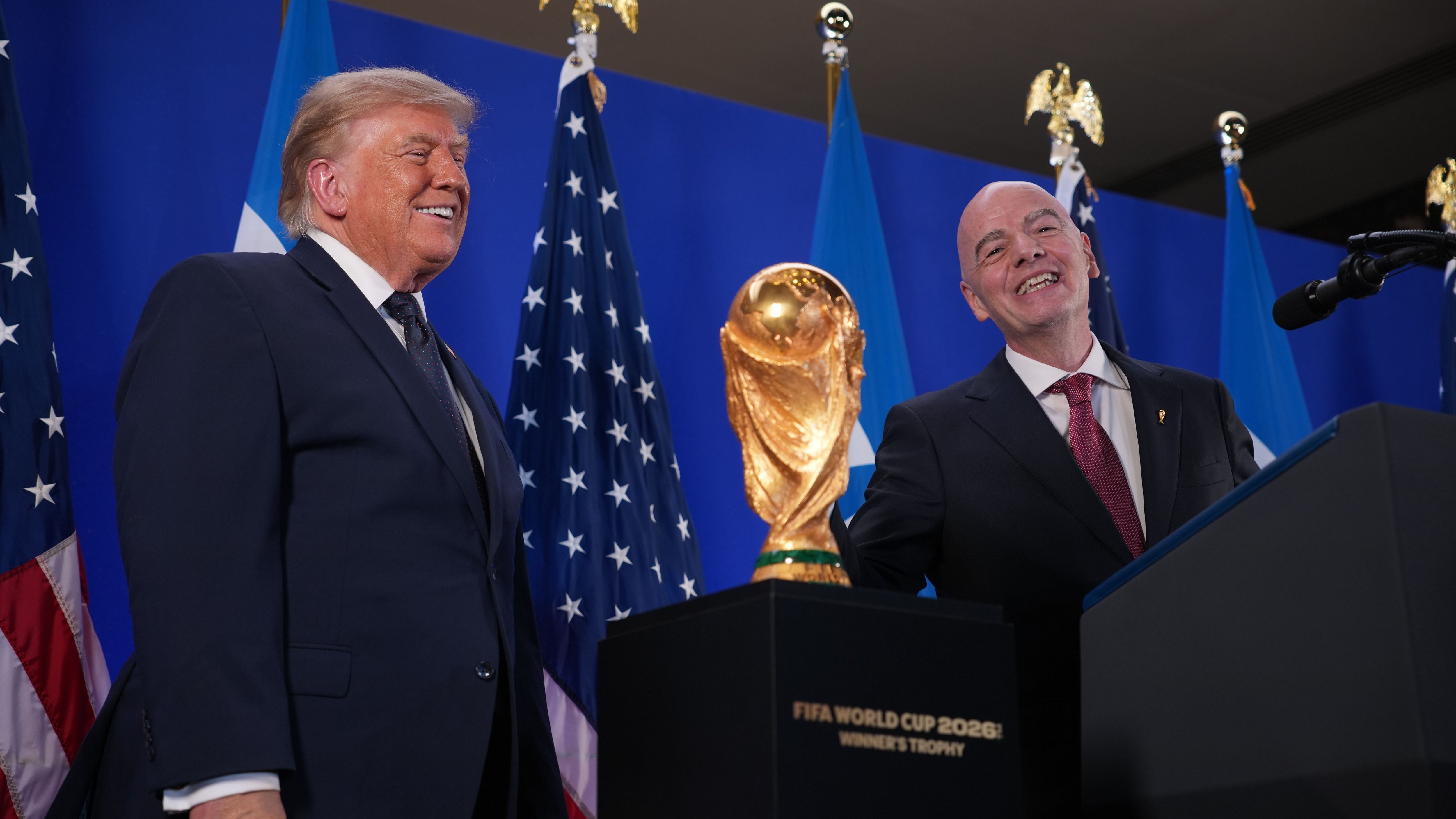 President Trump Attends a FIFA Reception In New York