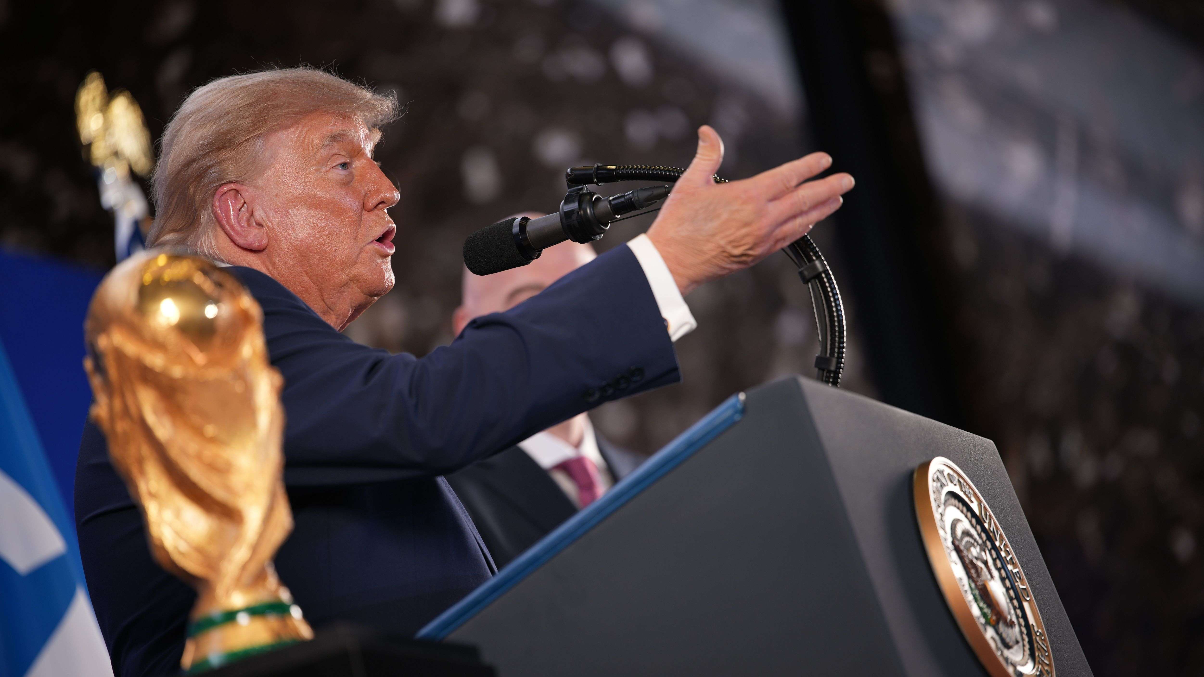 President Trump Attends a FIFA Reception In New York