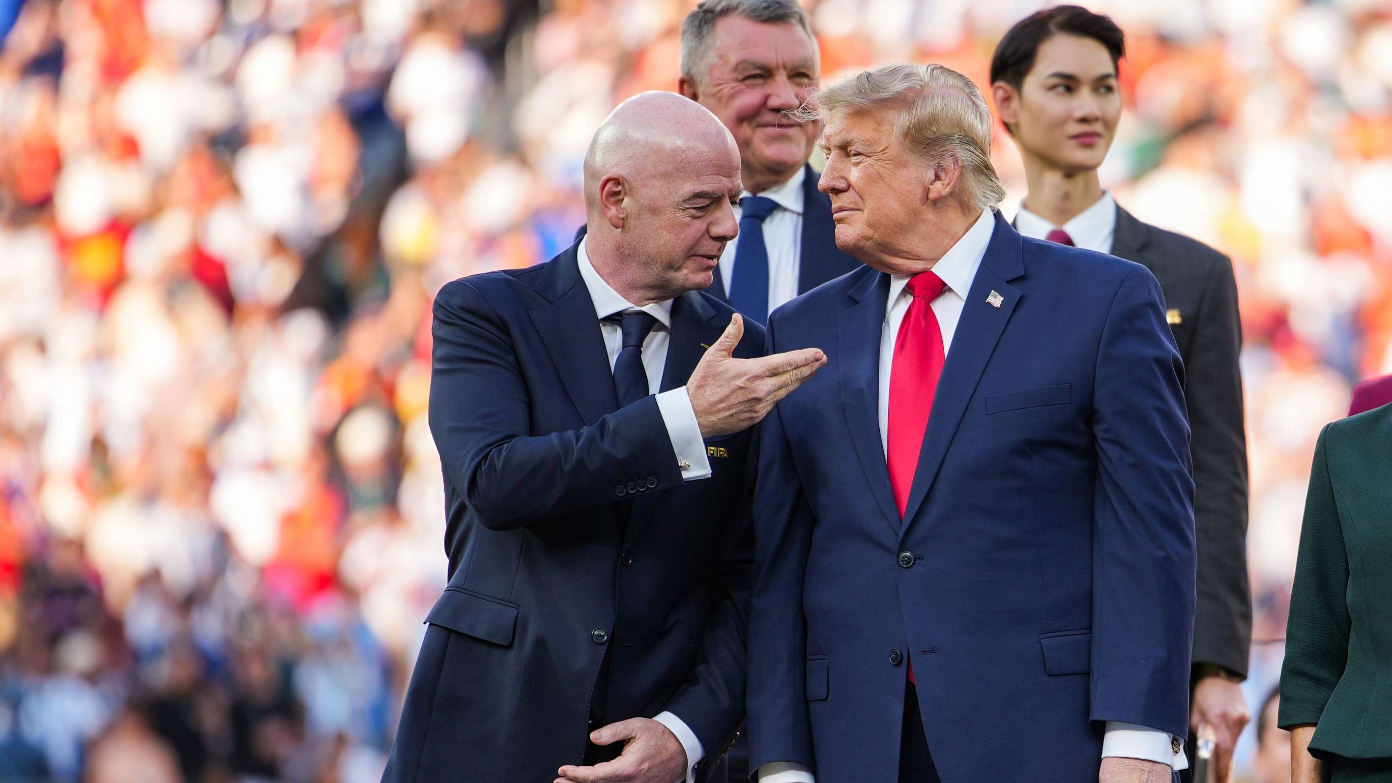 President Trump And First Lady Attend FIFA World Cup Final In New Jersey