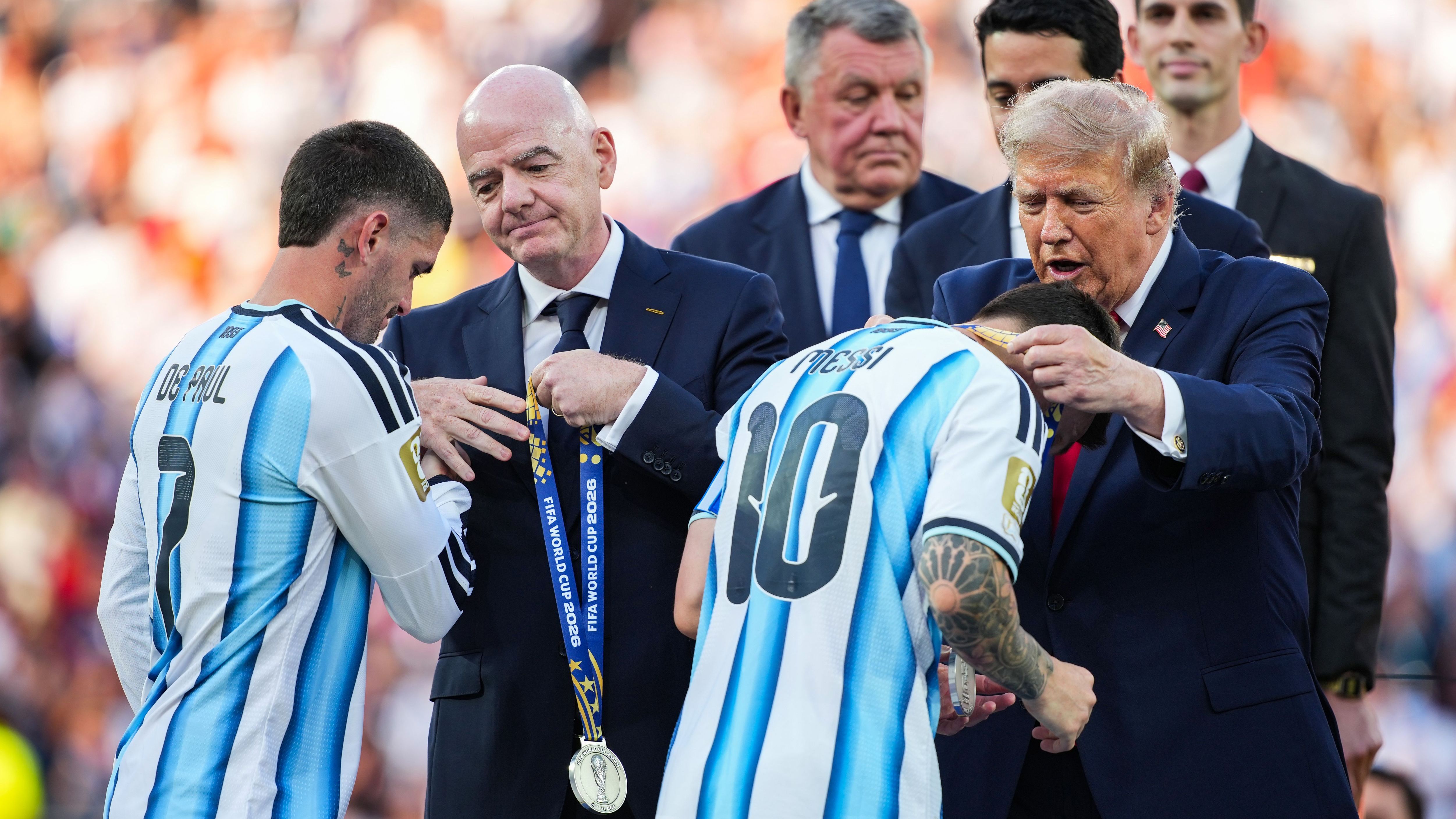 President Trump And First Lady Attend FIFA World Cup Final In New Jersey