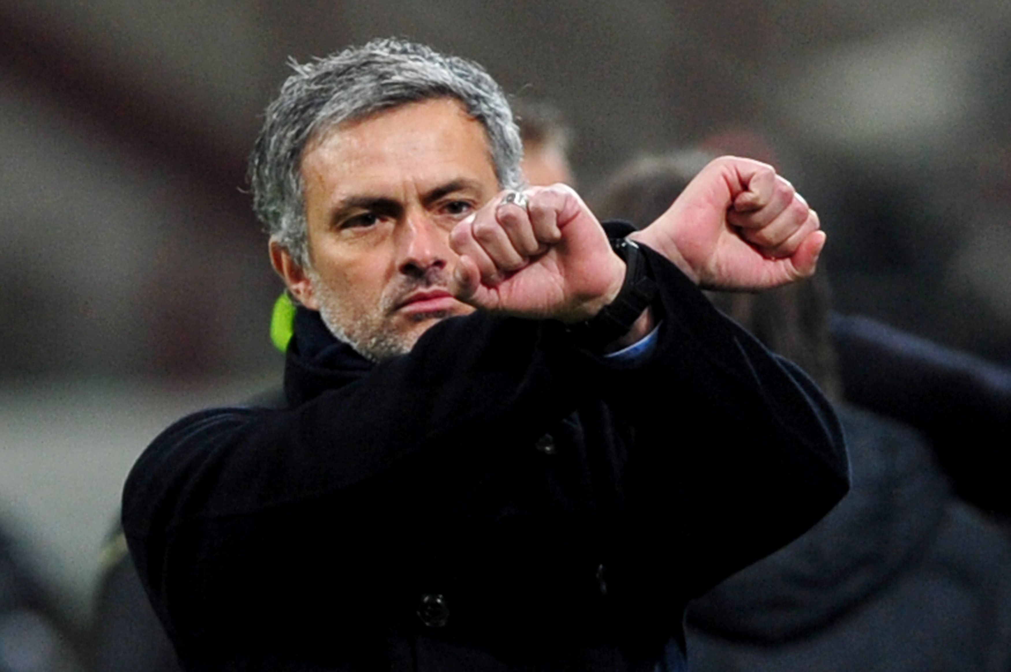 Inter Milan's Portuguese  coach Jose Mou