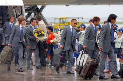 المنتخب الياباني يصل ألمانيا