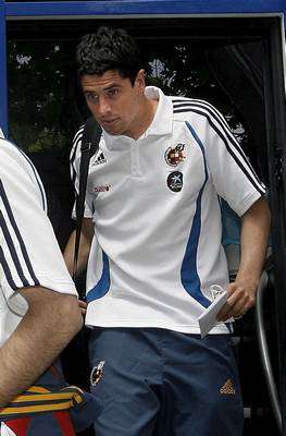 ديل هورنو يصل فندق ألباسيتي بمدينة ألباسيتي يوم أمس الجمعة