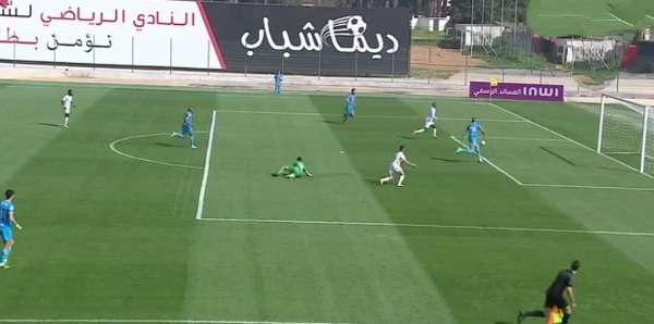 لحظة تسجيل هدف الكعبي