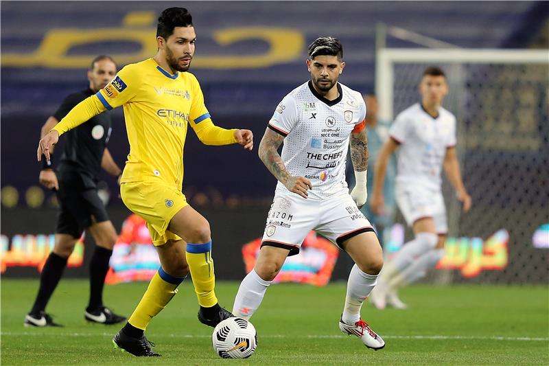 من مباراة الشباب والنصر