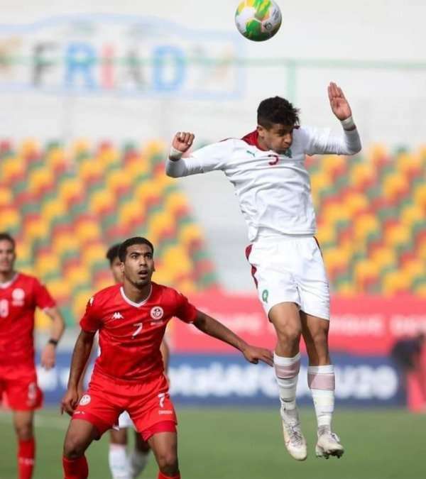 من مباراة تونس والمغرب