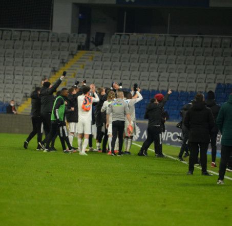 فرحة لاعبي بشكتاش 