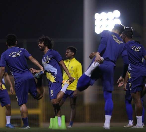 جانب من تدريبات النصر