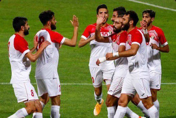 فرحة منتخب الأردن بهدف السبق