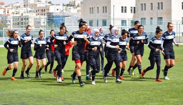 من تدريبات منتخب الأردن للسيدات