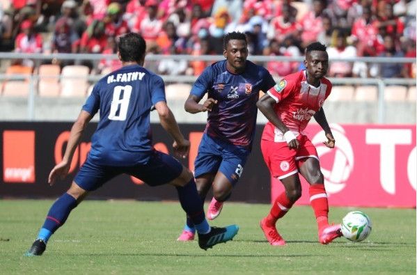 من مباراة الذهاب بين الأهلي وسيمبا