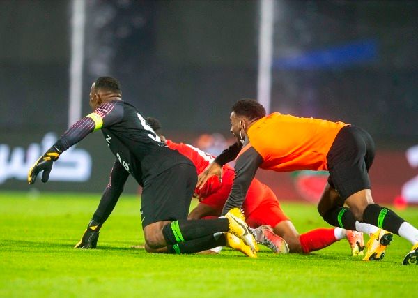 فرحة لاعبي شباب الأهلي