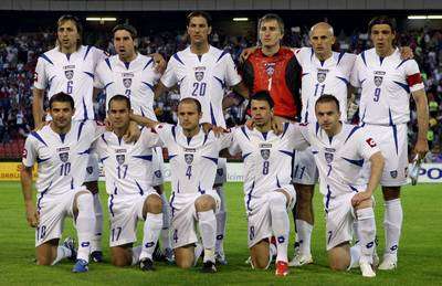 منتخب صربيا والجبل الاسود في مباراته الاخيرة 
