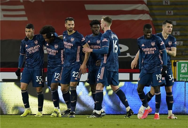 فرحة لاعبي آرسنال