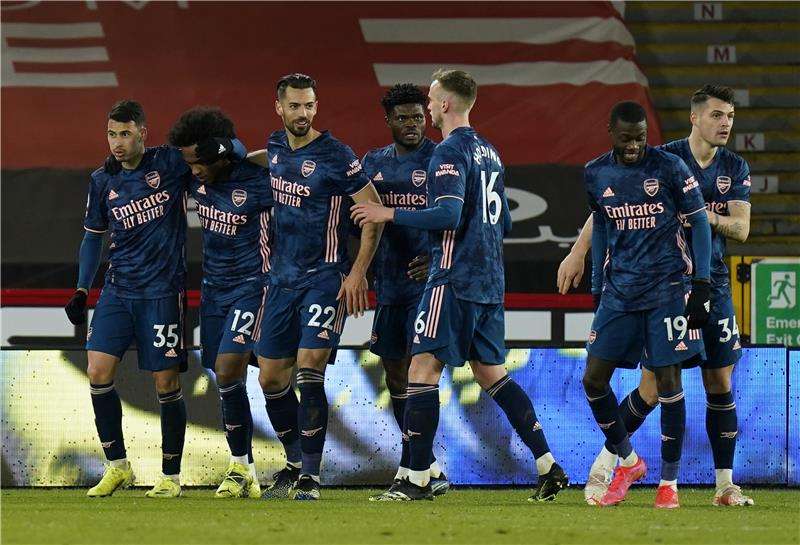 فرحة لاعبي آرسنال