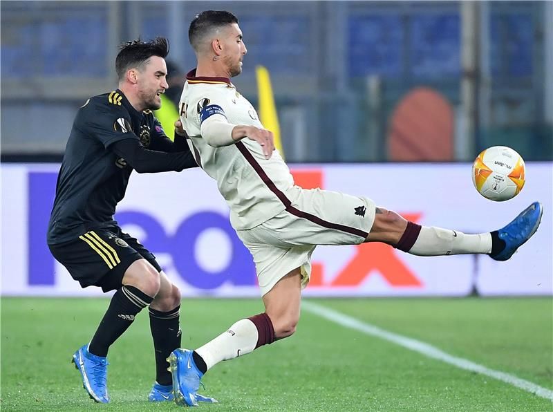 من مباراة روما وأياكس