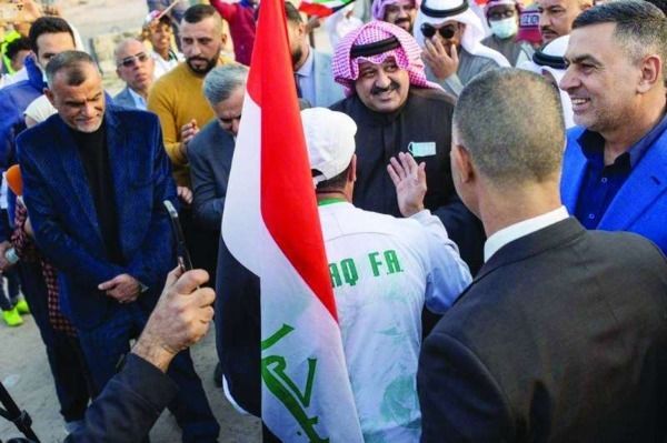 من استقبال منتخب الكويت بالعراق 