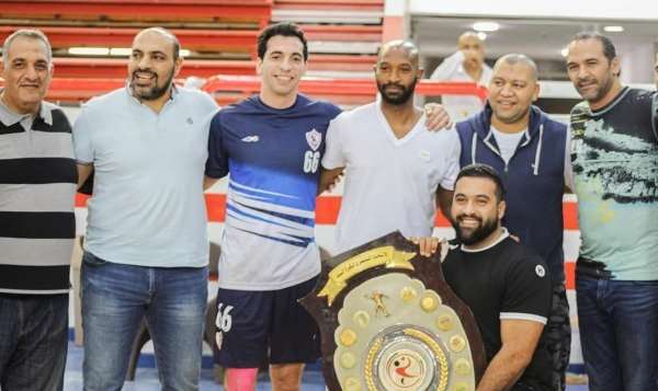 حسن يسري مع حسين زكي وشيكابالا وأحمد الأحمر