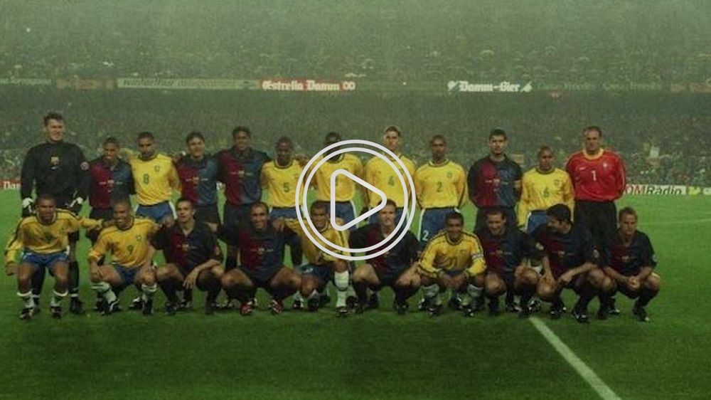 لاعبو برشلونة والبرازيل