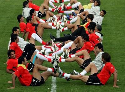 جانب من تدريبات المنتخب الإيراني في ألمانيا
