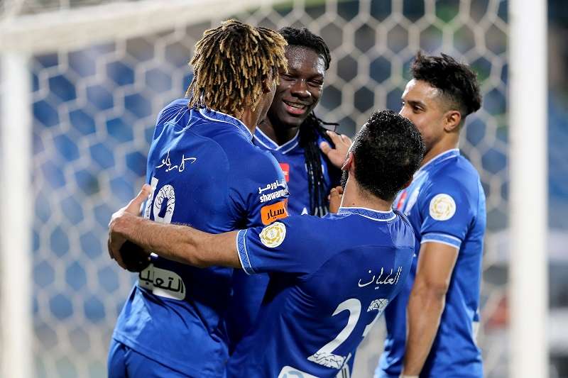 فرحة لاعبي الهلال