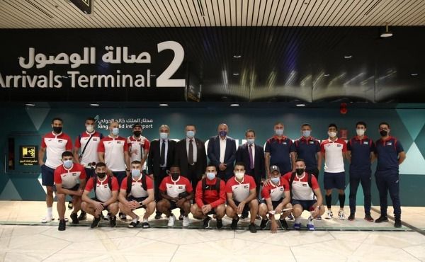 وصول منتخب فلسطين إلى السعودية 