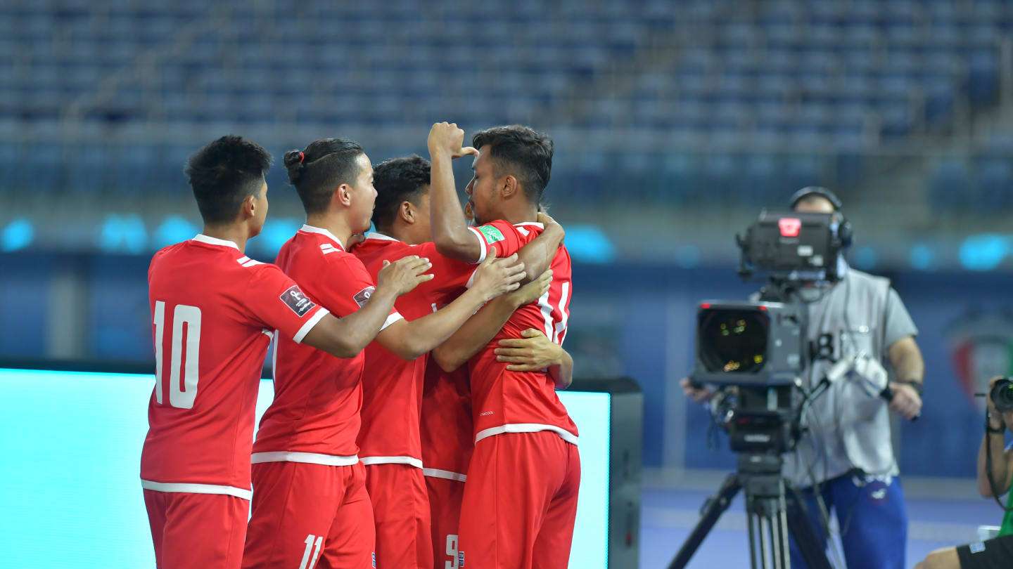 فرحة لاعبي نيبال