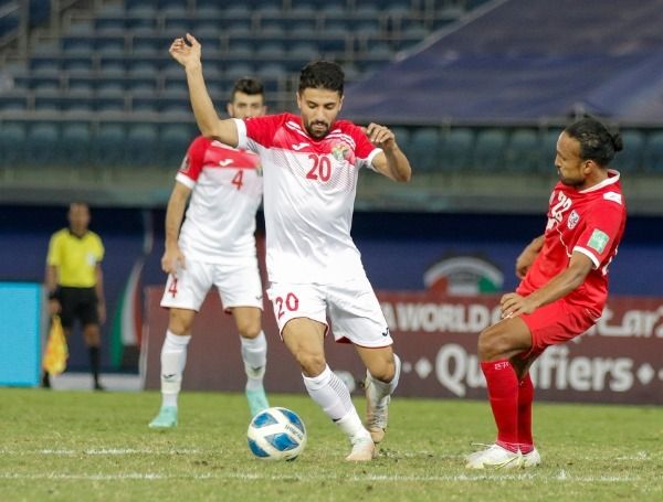 من مباراة الأردن ونيبال