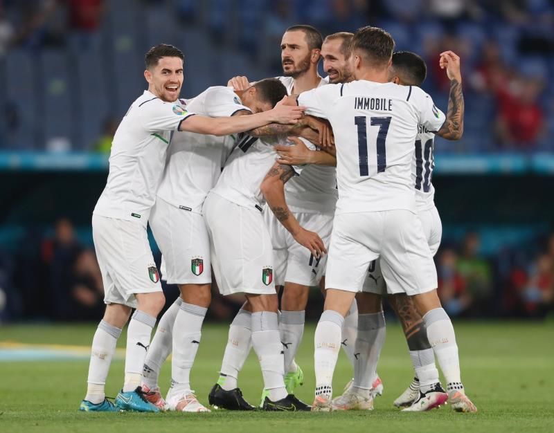 فرحة لاعبي منتخب إيطاليا