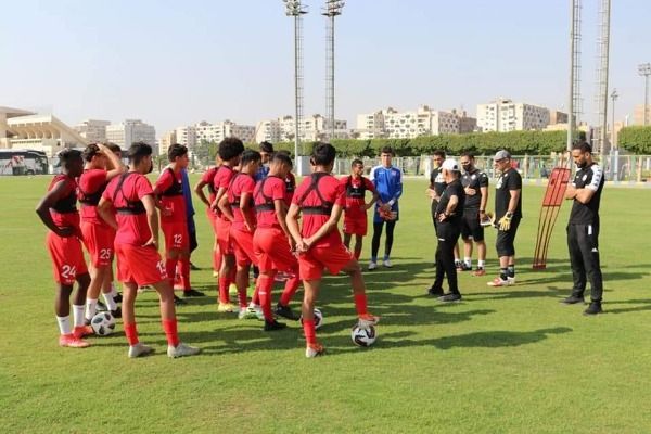 يوسف الزواوي في تدريبات منتخب تونس أمس 