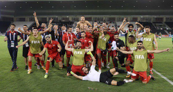 فرحة لاعبي فلسطين