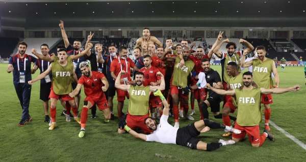 فرحة لاعبي فلسطين