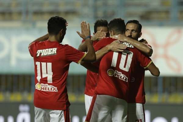 فرحة لاعبي الأهلي