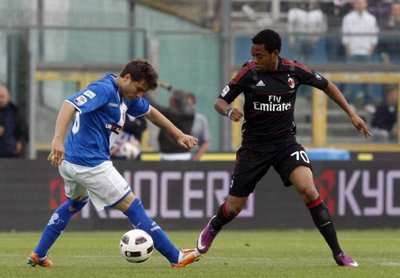 لقطة لروبينيو أثناء لقاء الميلان وبريشيا