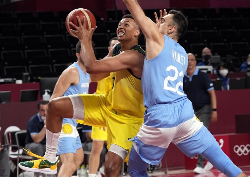 جانب من مباراة استراليا و الأرجنتين