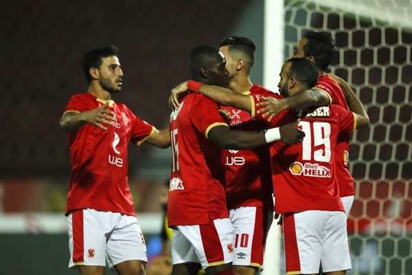 فرحة لاعبي الأهلي