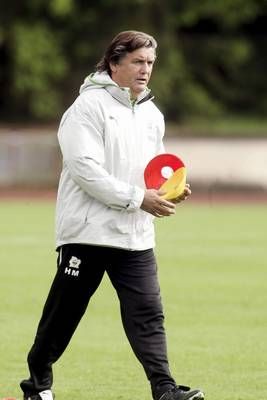 هنري ميشيل خلال التدريبات 