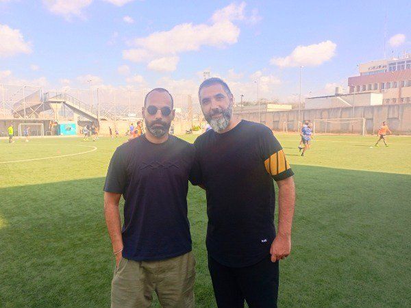 زياد شحادة رئيس النادي وطارق دلول يسارا 