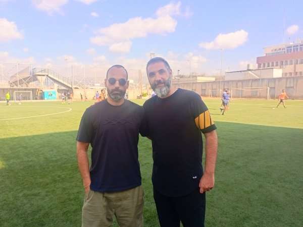 زياد شحادة رئيس النادي وطارق دلول يسارا
