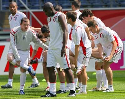 جانب من تدريبات المنتخب الانجليزي 