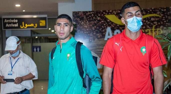 من وصول بعثة منتخب المغرب
