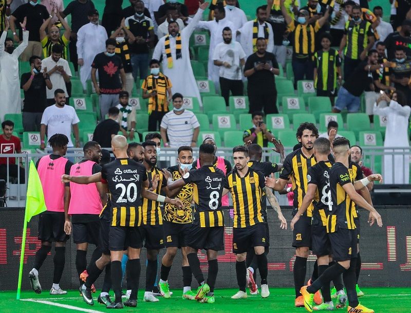فرحة لاعبي الاتحاد 