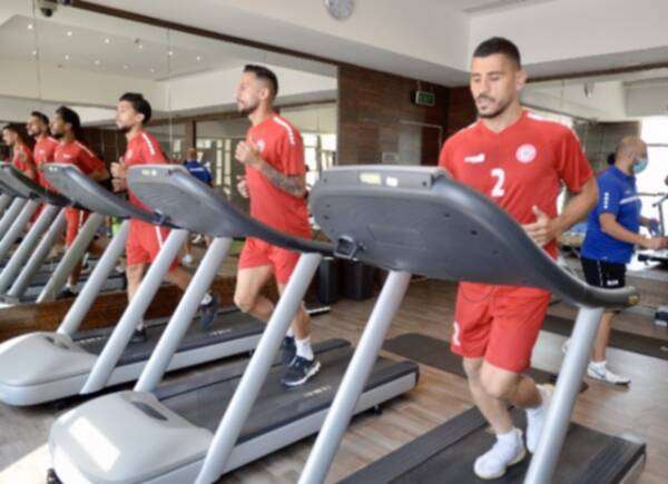 من تدريبات منتخب لبنان