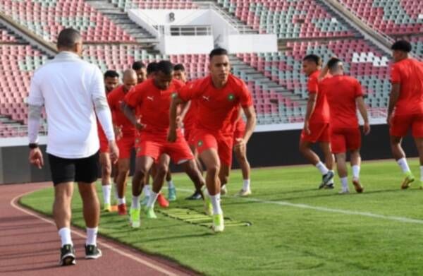 من تدريبات منتخب المغرب