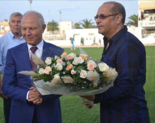  رئيس هلال الشابة توفيق المكشر مع شرف الدين 