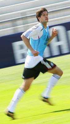 بالاك فى لقطة خلال تدريبات المانيا اليوم 