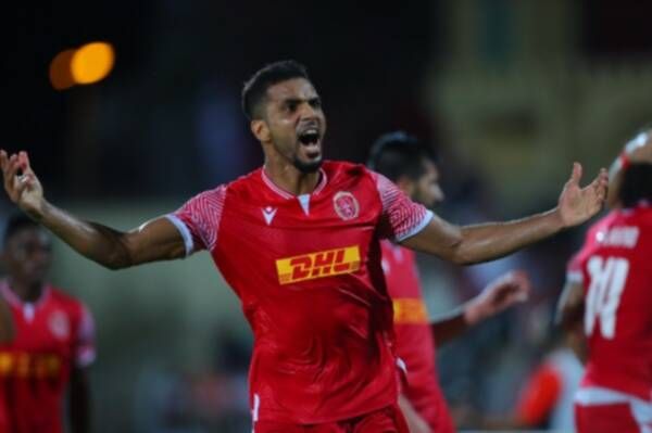 فرحة لاعبي المحرق