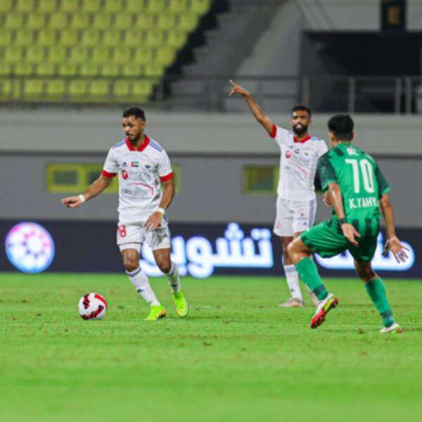 من مباراة الشارقة والعروبة