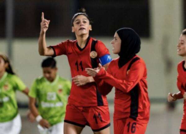 ميساء جبارة محتفية بالهدف